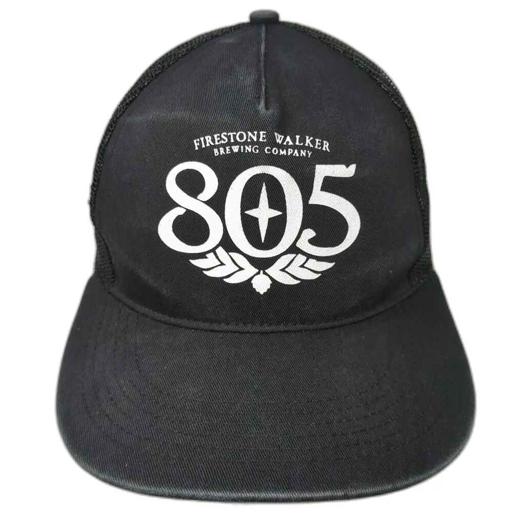 Boelter Trucker Hat Black One Size Firestone Walker 805 Beer Mesh Snapback Cap